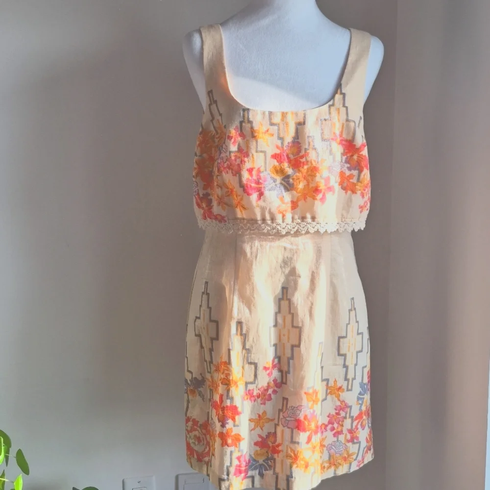 Free People Big Bang Metallic Dress Size 6 - Picture 3 of 9